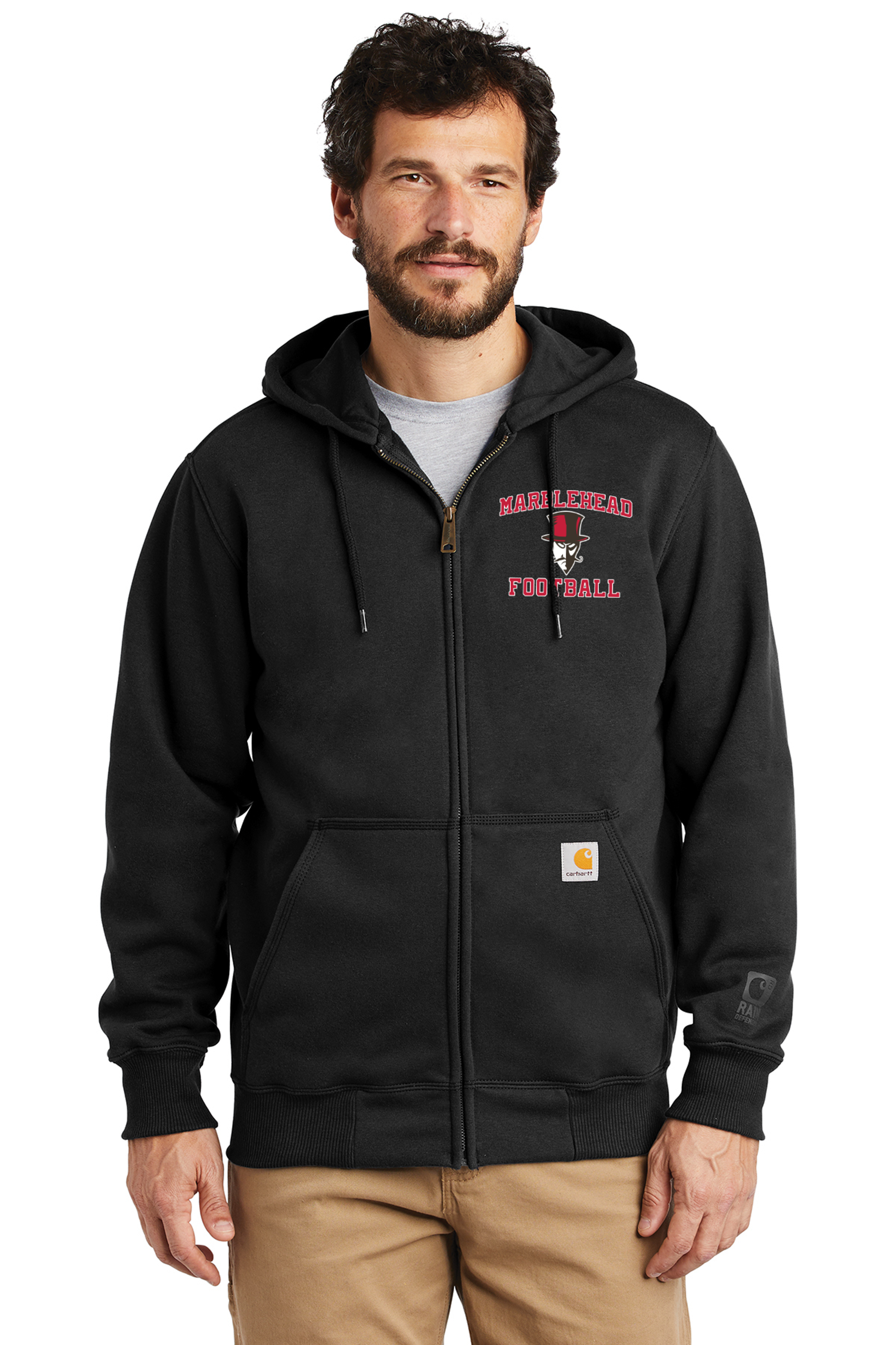 Marblehead High Football Carhartt FullZip Heavyweight Hoodie