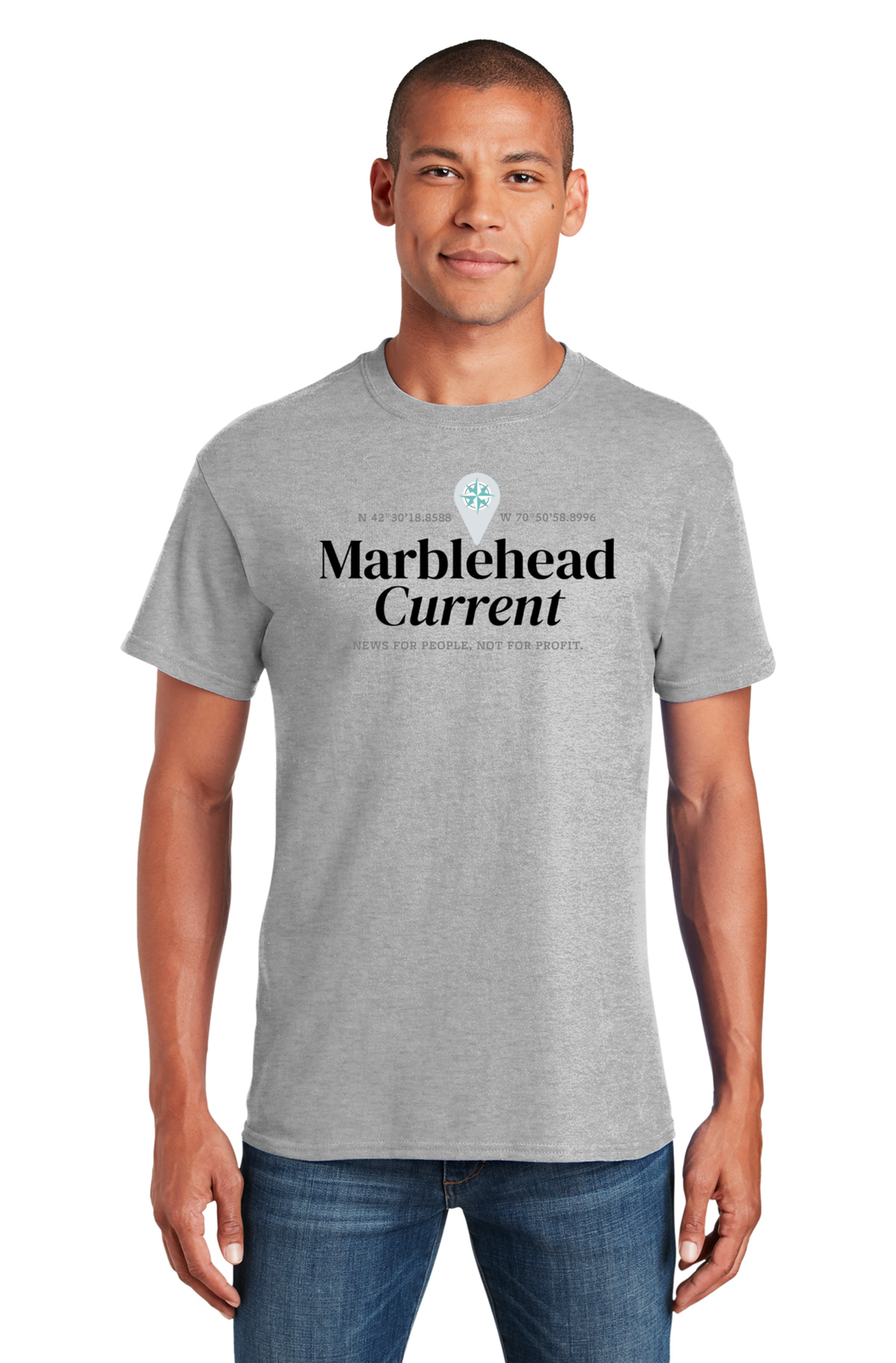 Marblehead Current Large Logo Heavy Cotton Tee