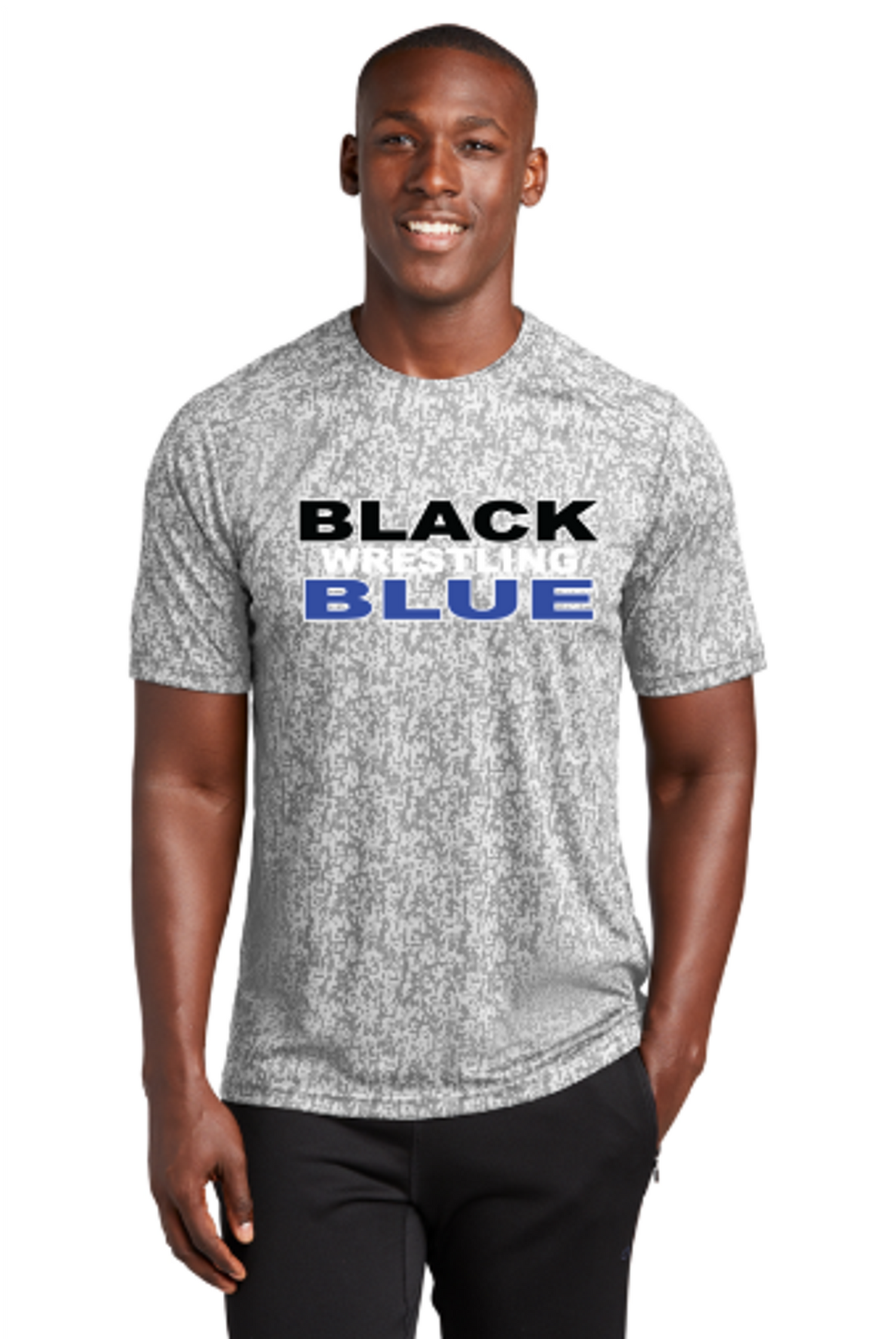 Black & Blue Short Sleeve Performance Tee