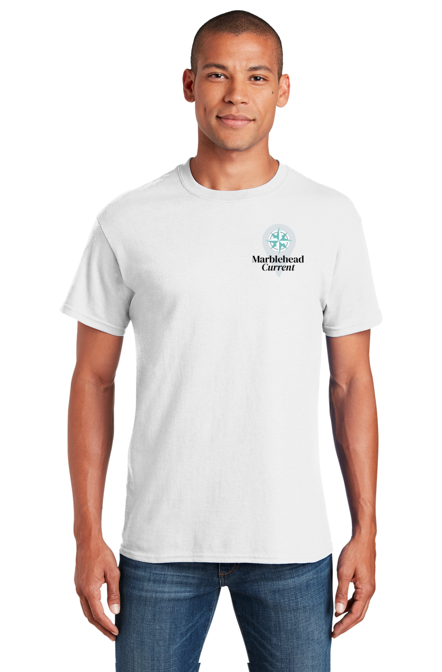 Marblehead Current Pin Logo Heavy Cotton Tee
