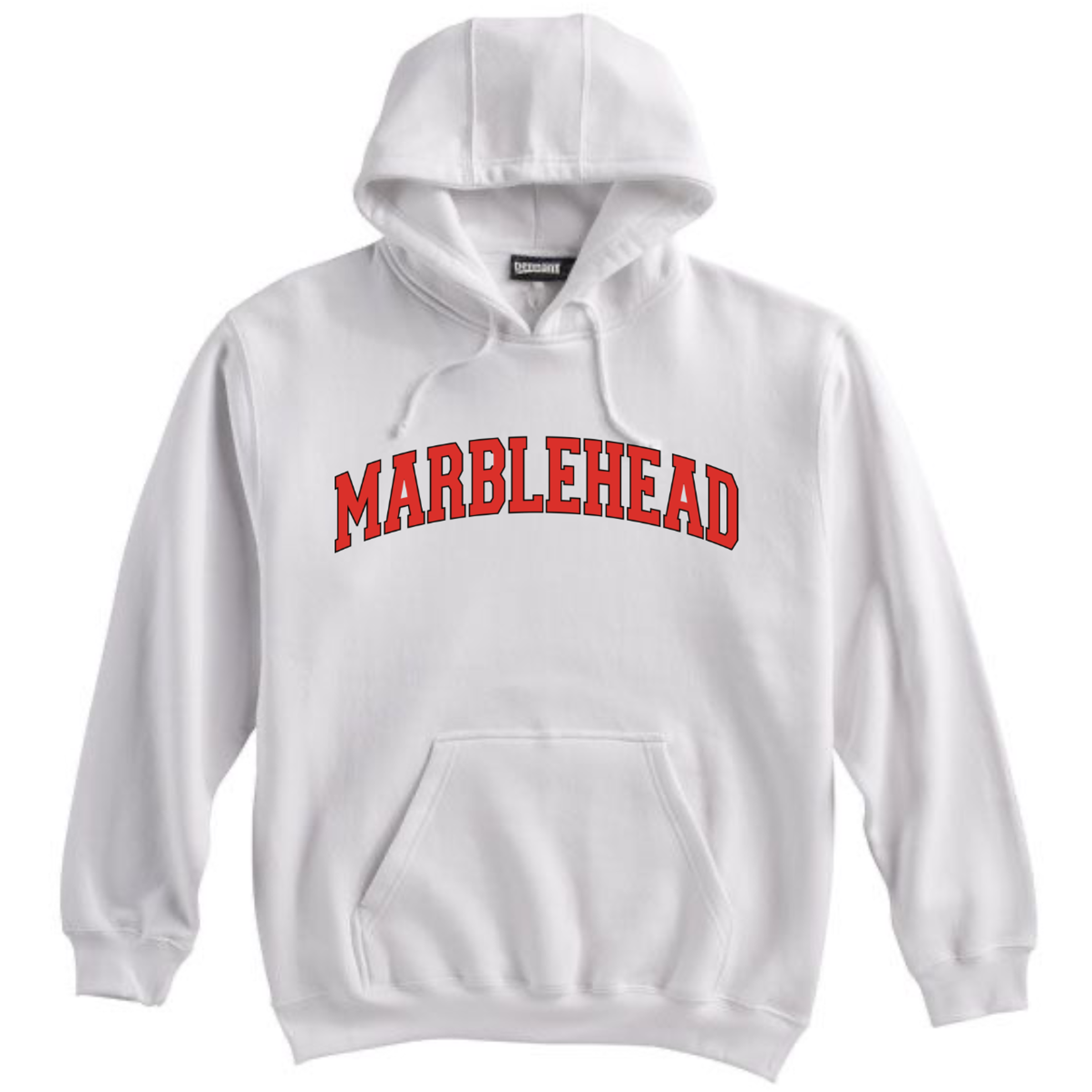 Marblehead Arch Red with Black Outline Hoodie