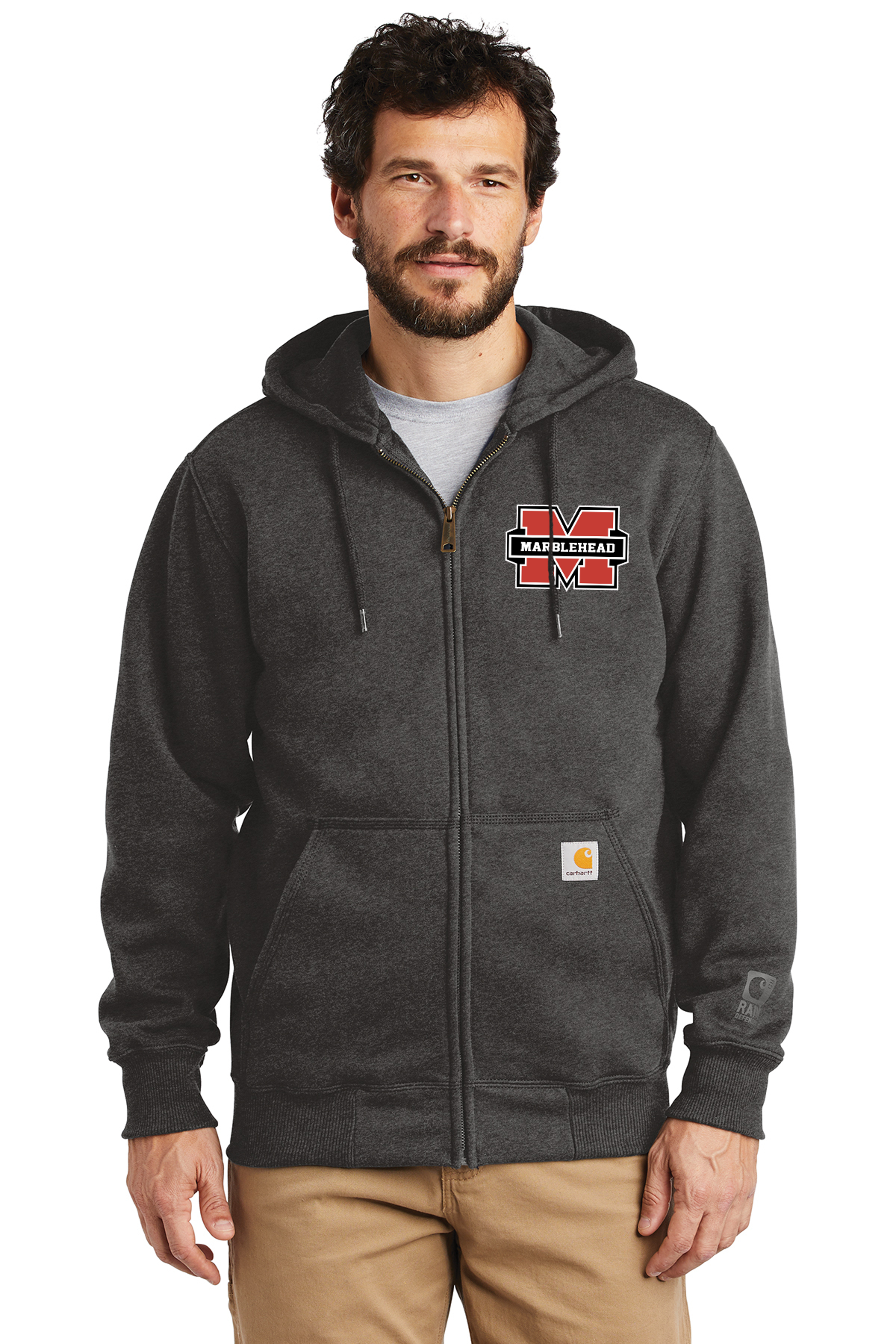 Marblehead Strikethrough Carhartt FullZip Heavyweight Hoodie