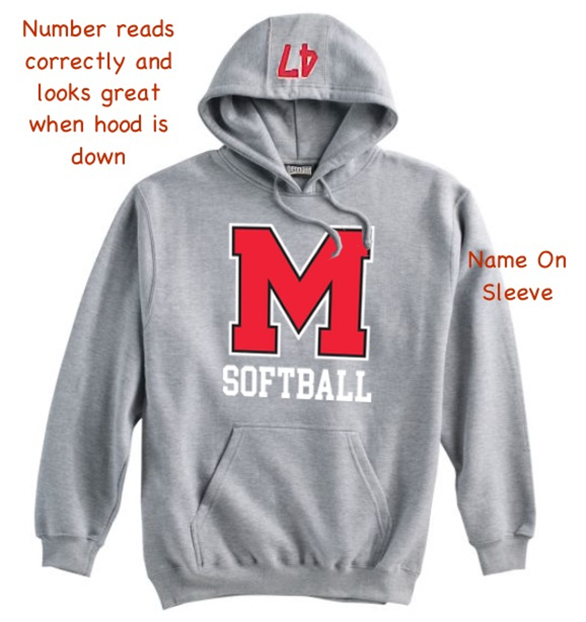 MHS Softball Team Premium Hoodie