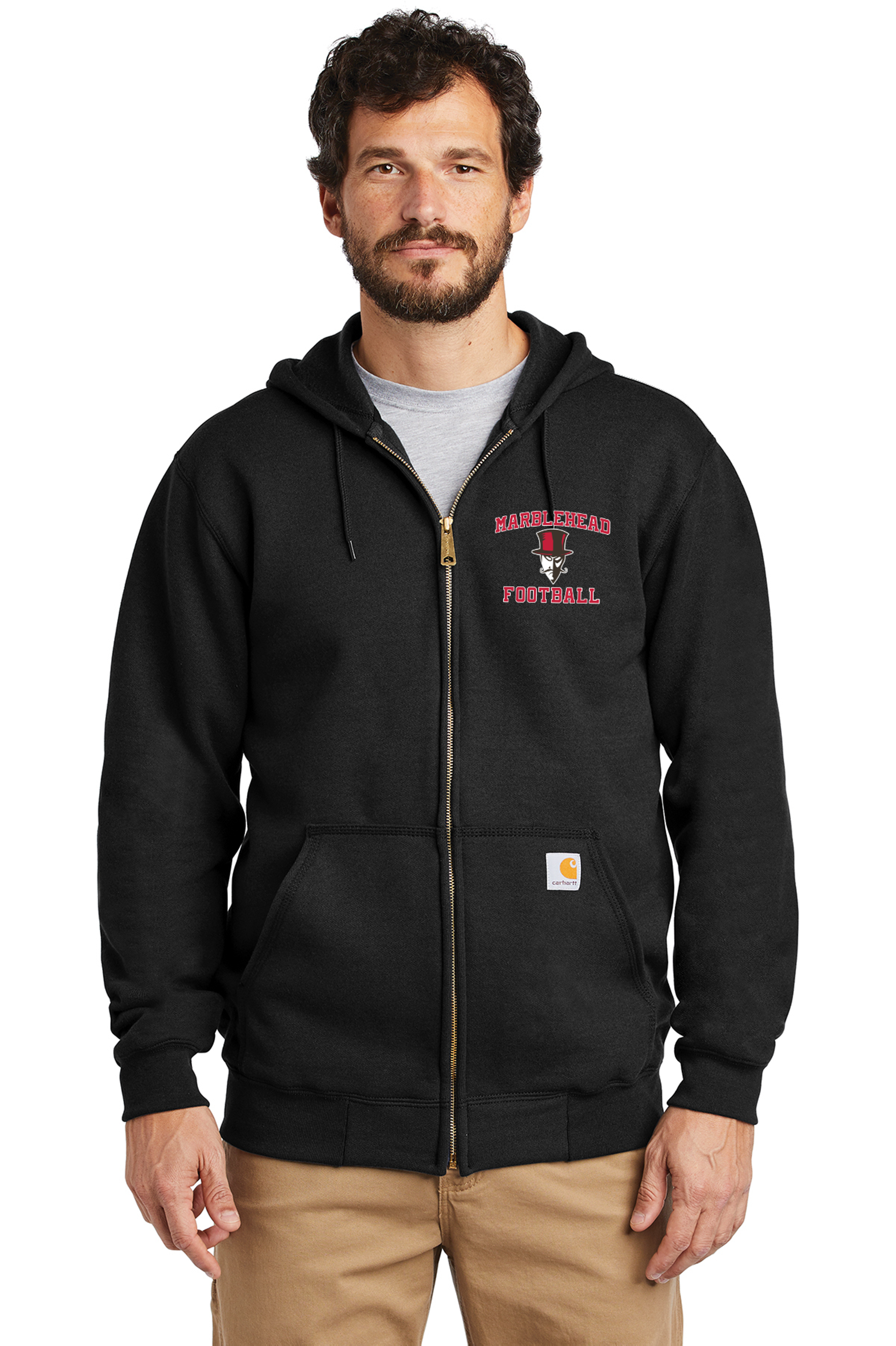 Marblehead High Football Carhartt Midweight FullZip Sweatshirt