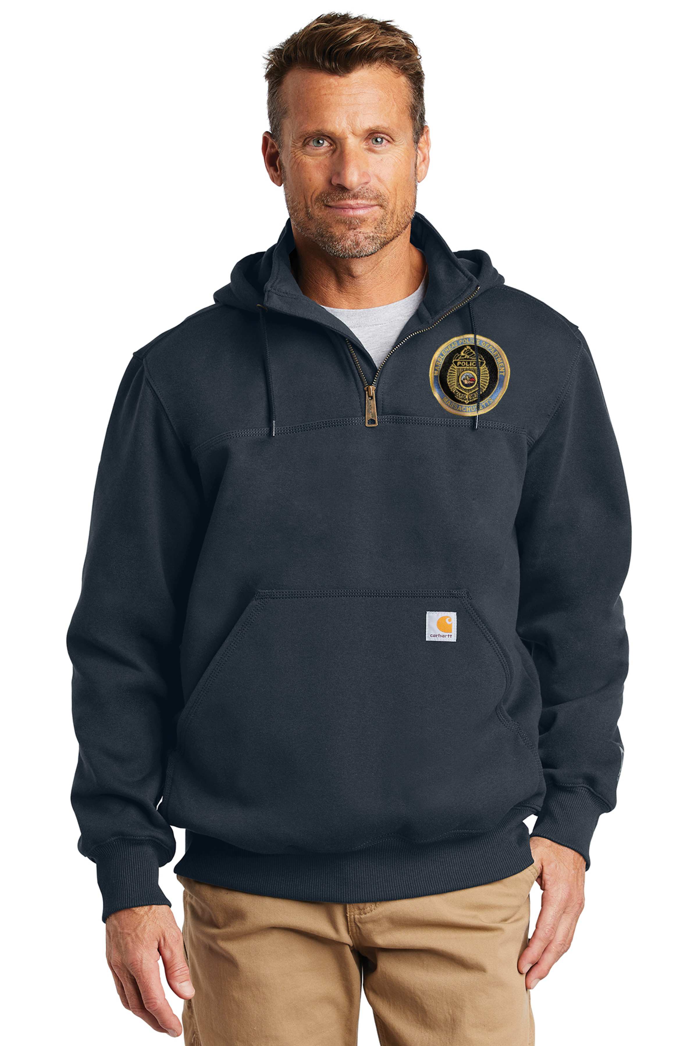 Marblehead Police Carhartt 1/4 Paxton Zip Hoodie