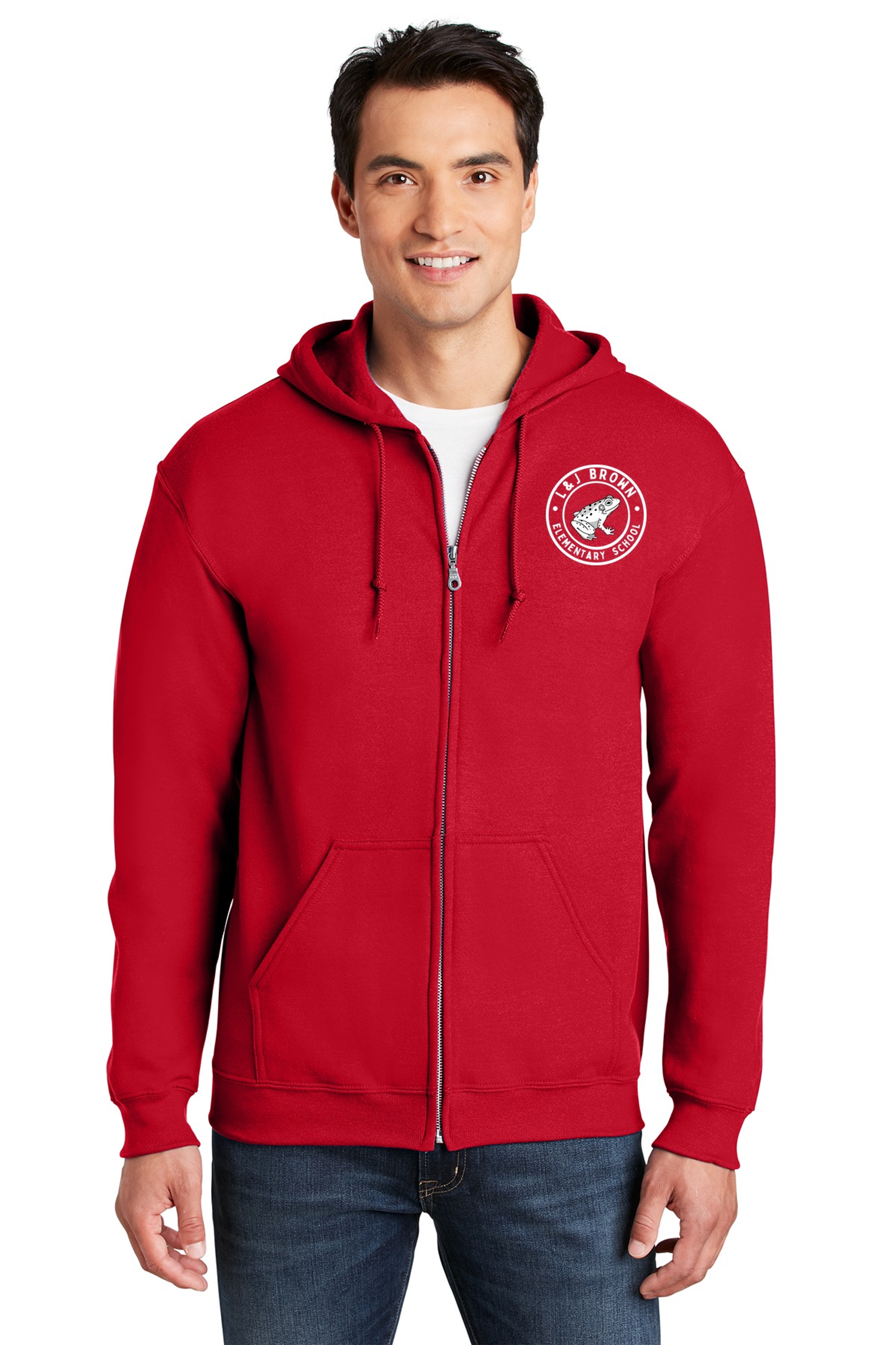 Brown School Full-Zip 50/50 Hoodie