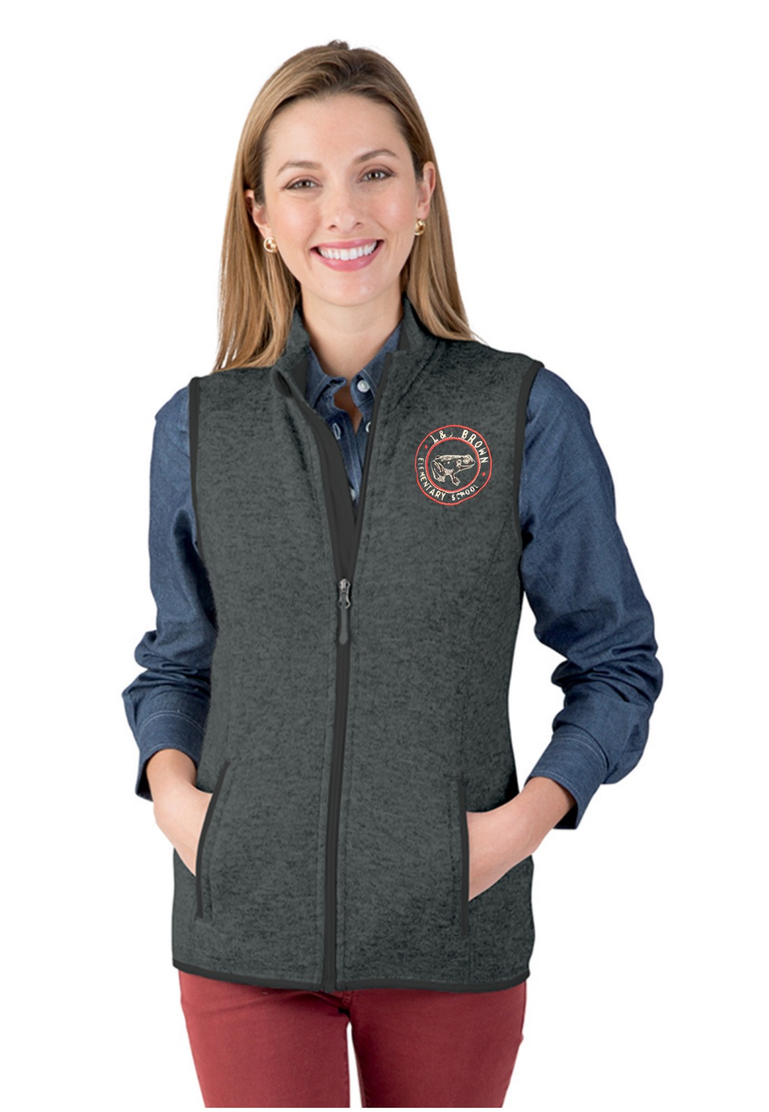 Brown School Heather Vest