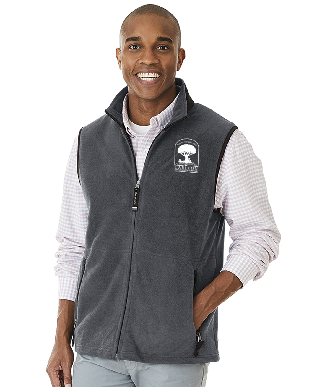 Carlton School Charles River Ridgeline Fleece Vest