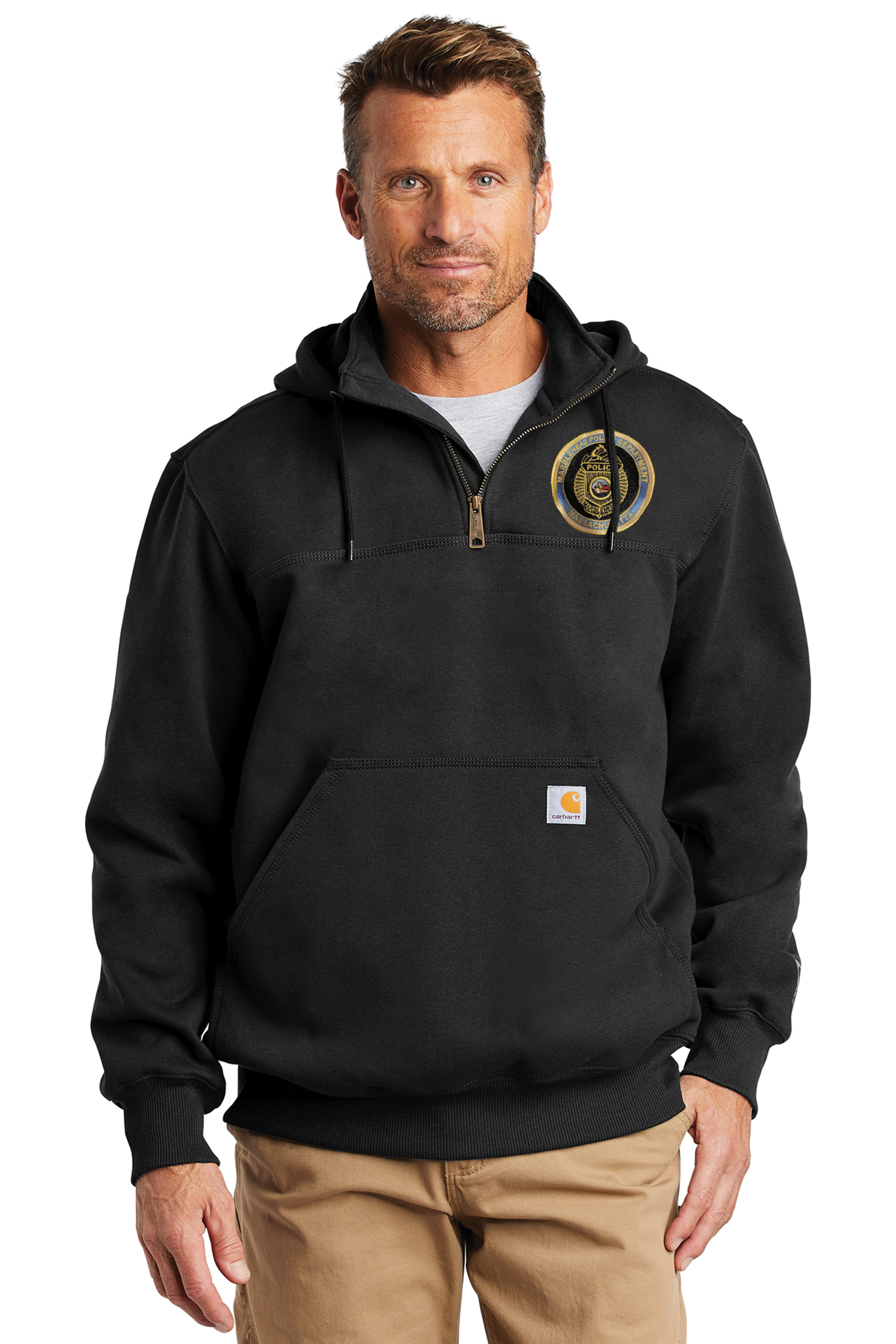 Marblehead Police Carhartt 1/4 Paxton Zip Hoodie – Marblehead
