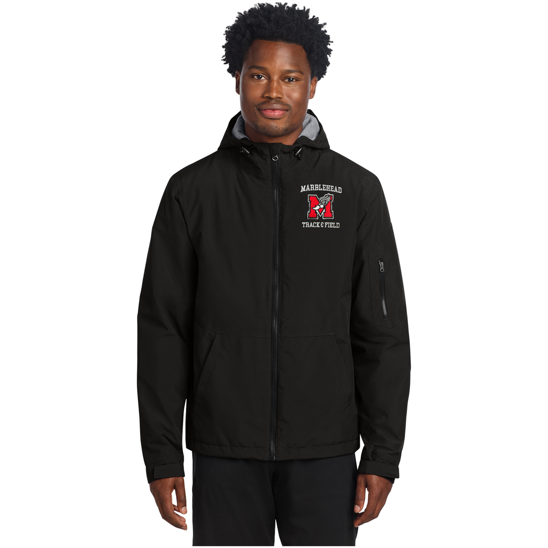 Track &amp; Field Waterproof Hooded Jacket