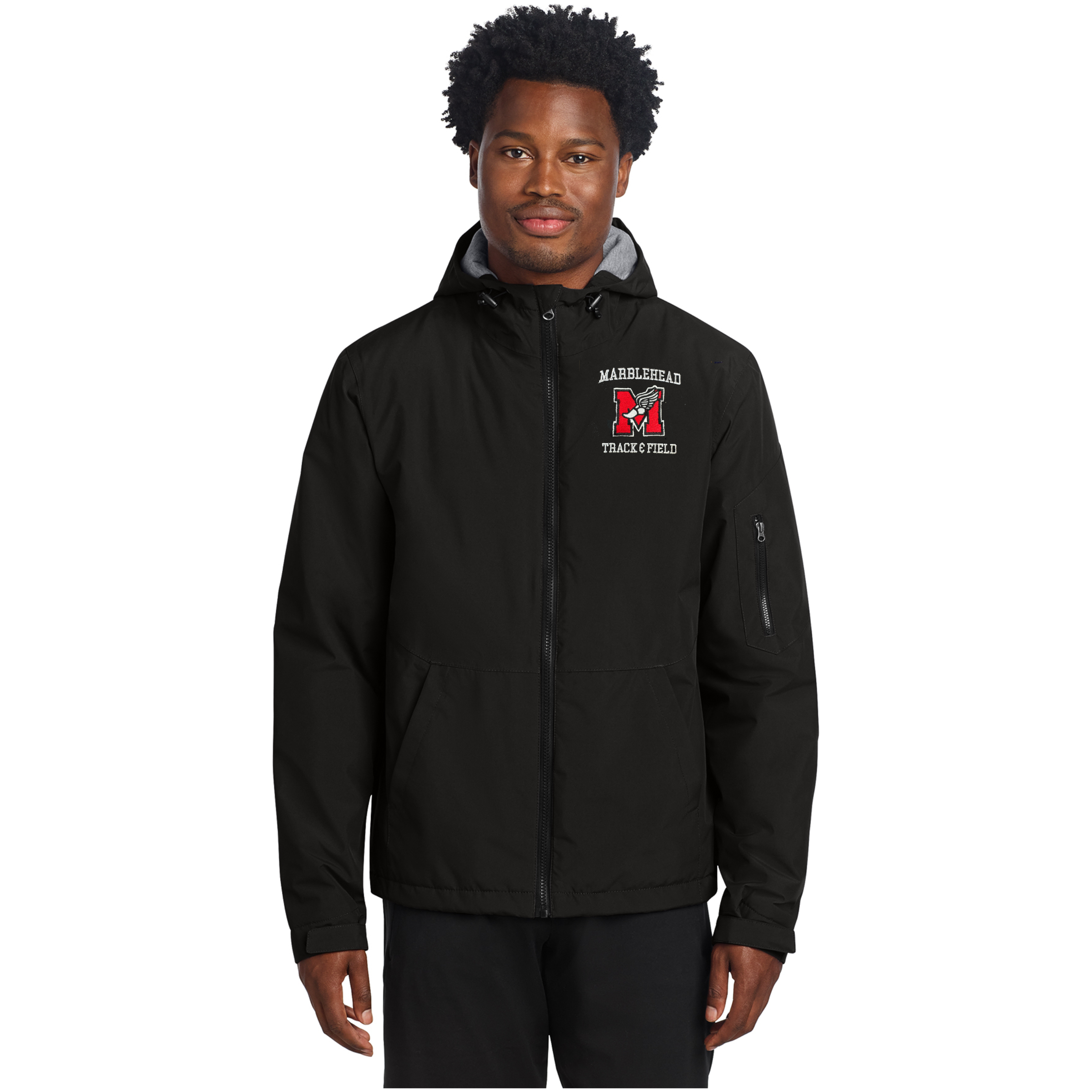 Track &amp; Field Waterproof Hooded Jacket