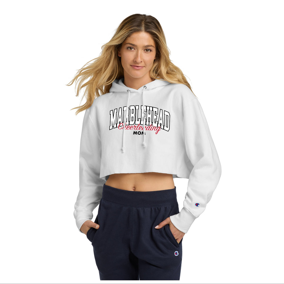MYF Cheer Champion Reverse Weave Cropped Hoodie