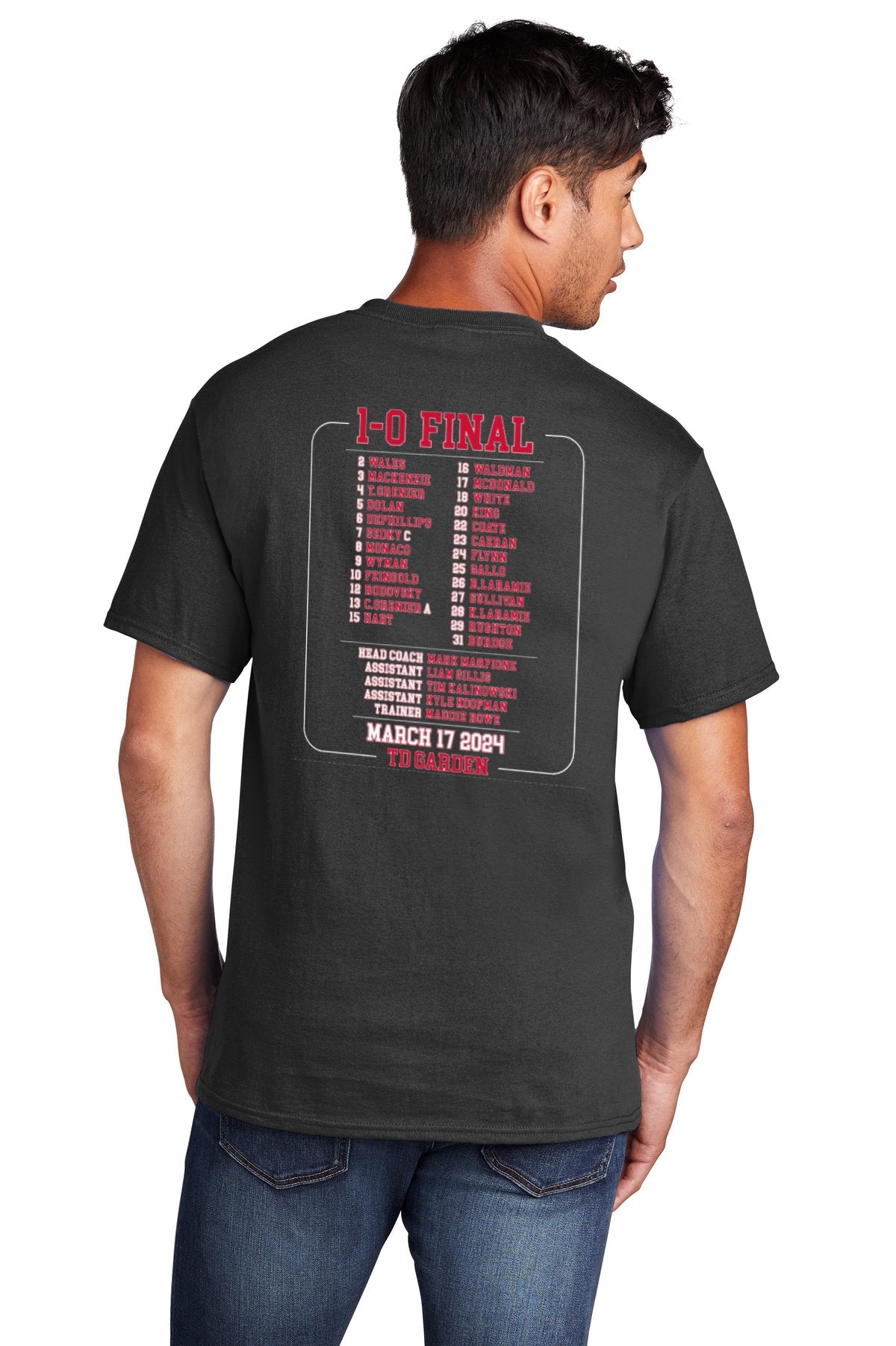 MHS Boys Hockey Championship Heavy Cotton Tee Shirt