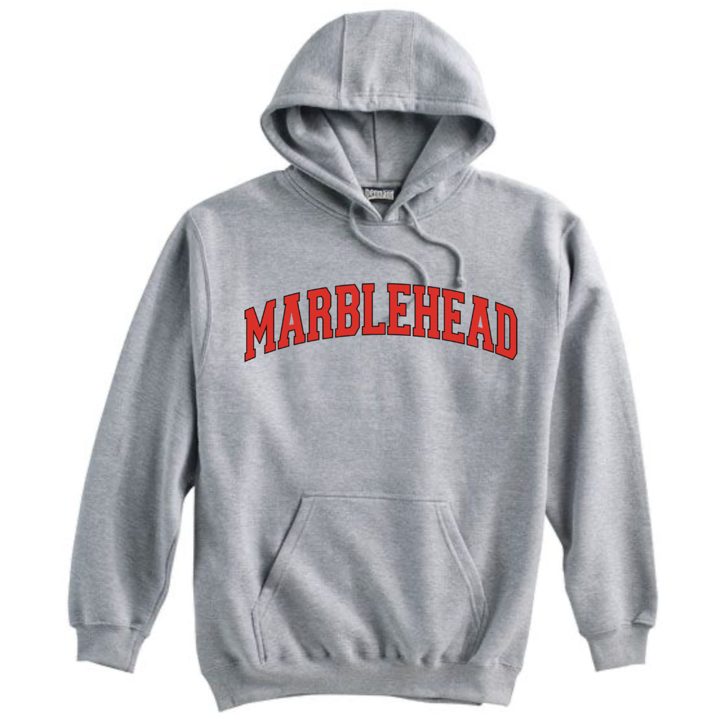 Marblehead Arch Red with Black Outline Hoodie