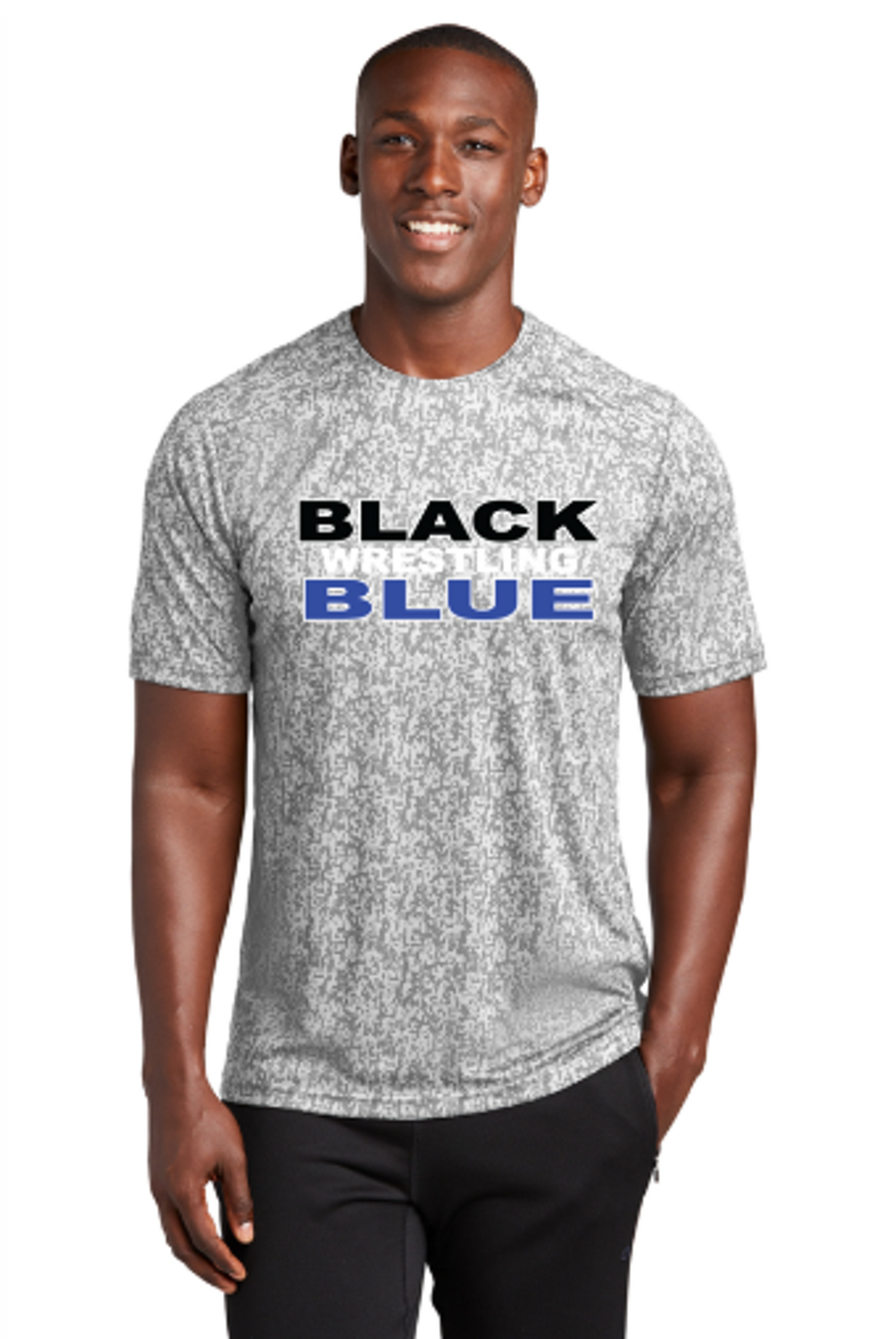 Black &amp; Blue Short Sleeve Performance Tee