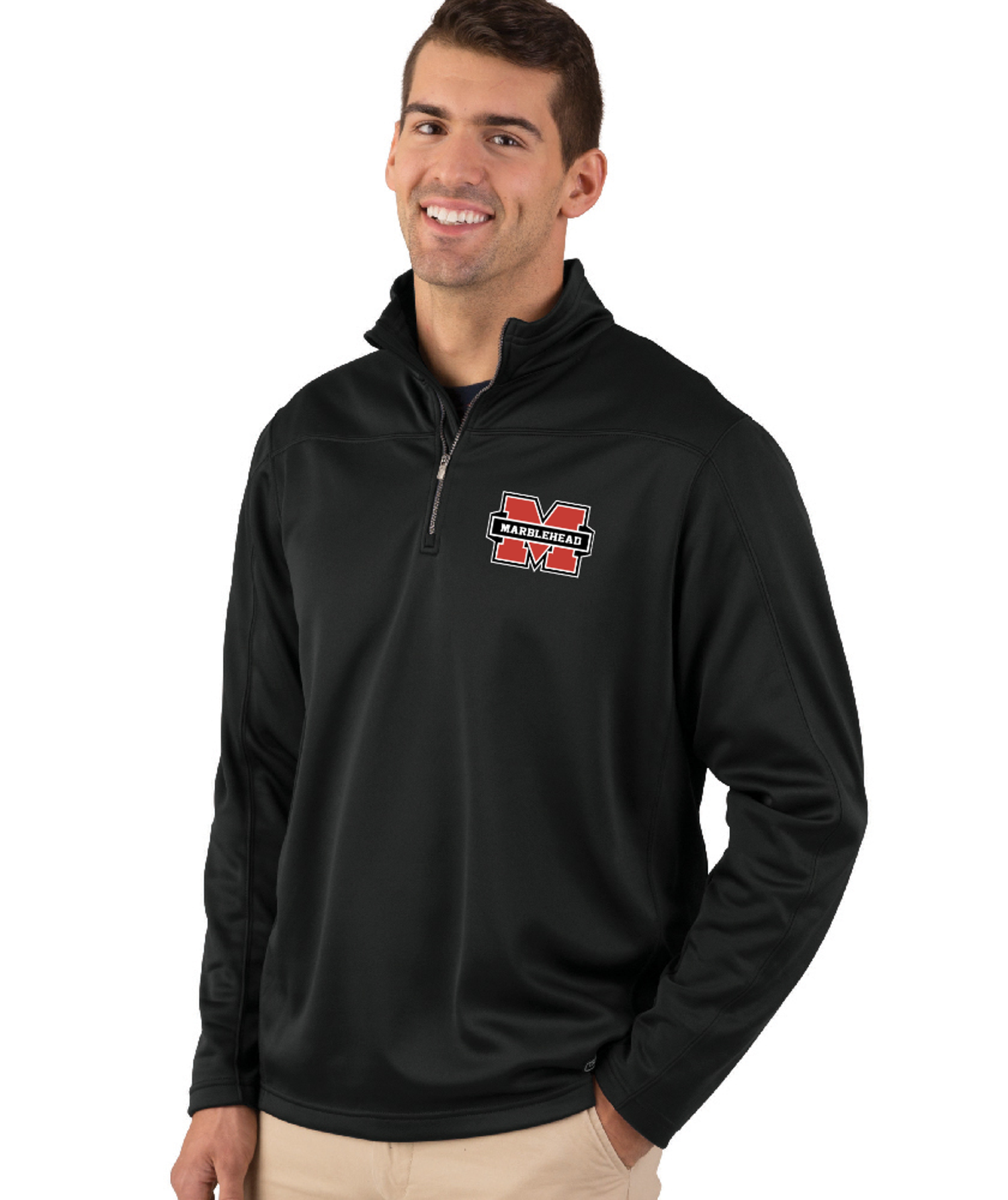 Marblehead Embroidered Stealth Zip Pullover
