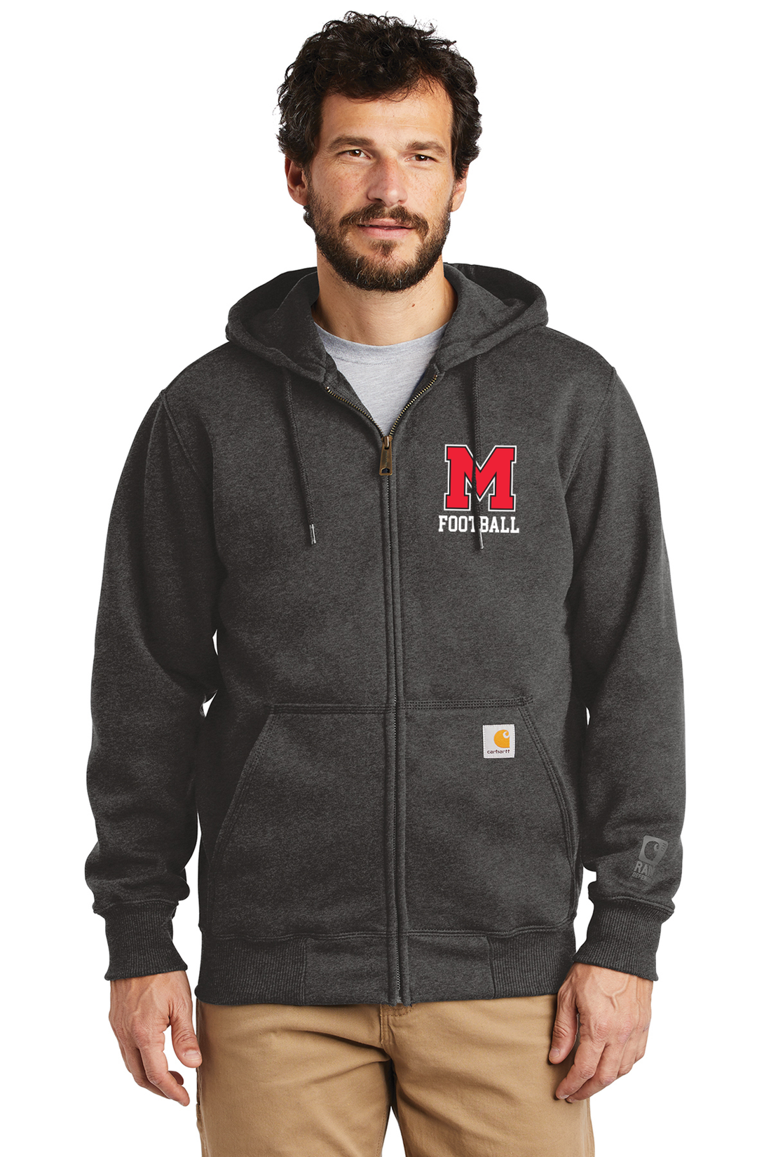 Marblehead Football Carhartt FullZip Heavyweight Hoodie